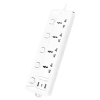 Deli CT711 4 Port 2 Meter White Power Strip